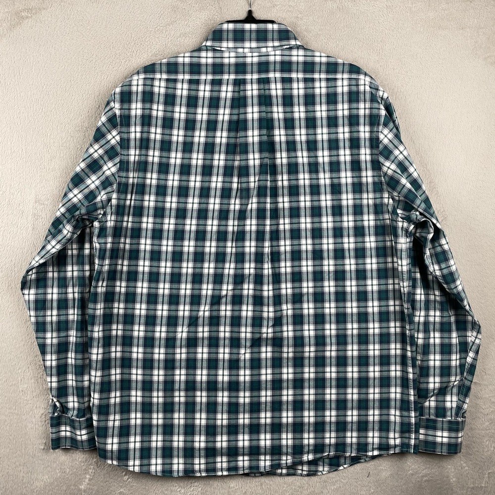 Brooks Brothers Shirt Mens Large Regent Fit Green Plaid Pocket Logo Button Up - Picture 3 of 7